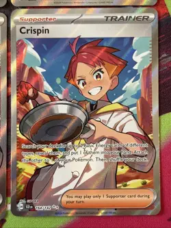 Pokemon TCG Trainer Crispin 164/142 Stellar Crown Ultra Rare Holo Card - Image 4