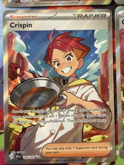 Pokemon TCG Trainer Crispin 164/142 Stellar Crown Ultra Rare Holo Card - Image 5