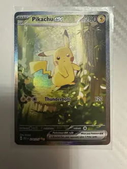 Pokemon Pikachu EX Full Art Holo Rare Card 276/217 Pack Fresh - Image 2