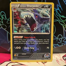 Pokemon TCG Sharpedo 21/34 Rare Team Aqua's EX Double Crisis Holo Foil Card - Image 1