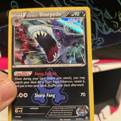 Pokemon TCG Sharpedo 21/34 Rare Team Aqua's EX Double Crisis Holo Foil Card - Image 2