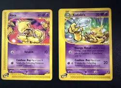 Pokemon TCG Abra & Kadabra Basic & Stage 1 Cards 2002 Lot of 2 - Image 1