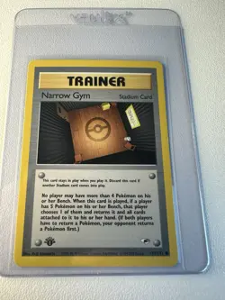 Narrow Gym 124/132 1st Edition Pokemon Card Gym Heroes Common WOTC NM - Image 1