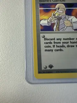 1st Edition Blaine’s Gamble 121/132 Gym Heroes Pokemon Card WOTC TCG - Image 2