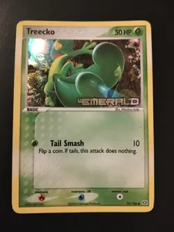 Pokemon Card Treecko 2005 EX Emerald 70/106 Reverse Holo Stamped - Image 1
