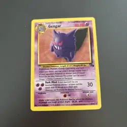 Pokemon TCG Gengar Fossil Card 20/62 Unlimited Regular Rare DMG - Image 1