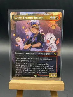 MTG Locke Treasure Hunter #475 Commander FF Borderless Chocobo Foil NM - Image 1