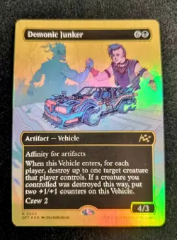 MTG Demonic Junker Borderless First-Place Foil 0524 Aetherdrift NM - Image 1
