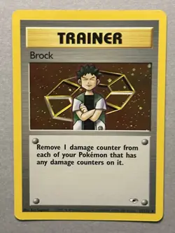 Pokemon TCG Brock 15/132 Gym Heroes Holo 2000 - Image 1