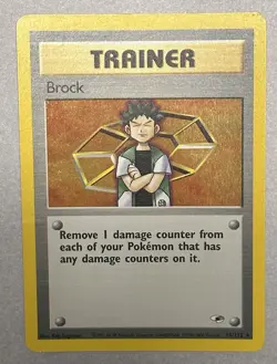 Pokemon TCG Brock 15/132 Gym Heroes Holo 2000 - Image 4
