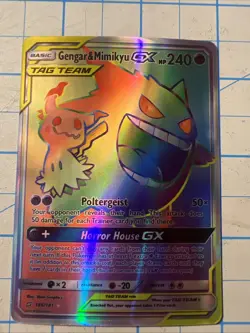 Custom Gengar&mimikyu Gx Fun Fan Art (Custom Made Card) Pokemon Card - Image 1