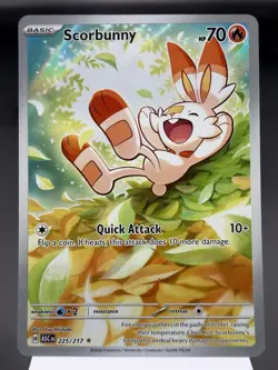 Scorbunny 225/217 - Illustration Rare - Ascended Heroes Pokemon Card MINT - Image 1