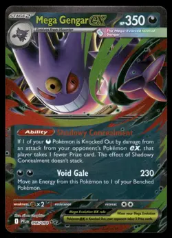 Pokemon Cards Mega Gengar ex 056/094 Phantasmal Flames Double Rare NM - Image 1