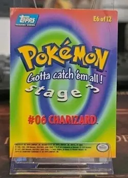 Charizard E6 of 12 Topps Movie Edition Blue Logo Pokemon Card - Image 2
