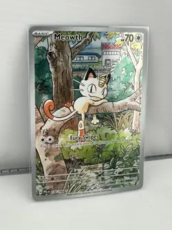 Pokemon TCG Meowth 106/094 Phantasmal Flames Illustration Rare IR - Near Mint - Image 1
