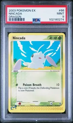 PSA 9 NINCADA 66 EX DRAGON POKEMON MINT - Image 1
