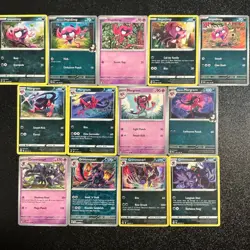 x13 Impidimp Morgrem Grimmsnarl pokemon cards mixed Lot Dark no Duplicates Rare - Image 1
