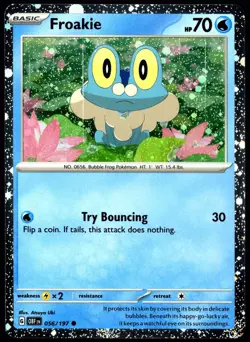 Pokemon TCG Froakie 056/197 Obsidian Flames Cosmos Holo Promo Card - LP - Image 1