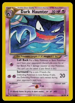 Pokemon Card - Dark Haunter Neo Destiny 36/105 Uncommon - Image 1