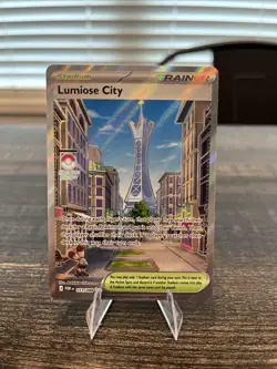 Lumiose City Full Art Trainer Rare 111/088 Pokemon ME: in hand Perfect Order - Image 1