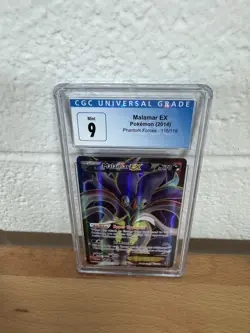 2014 POKEMON XY PHANTOM FORCES #115 FULL ART/MALAMAR EX CGC 9 - Image 1