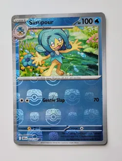 Pokemon Simipour Holo Master Ball Pattern 018/086 Sv: Black Bolt Uncommon - Image 1