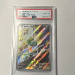 Pokemon TCG Bulbasaur Illustration Rare Stellar Crown Holo PSA 10 143/142 - Image 1