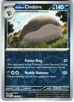Paldean Clodsire - 128/197 Pokemon SV03: Obsidian Flames Reverse Holo Uncommon N - Image 1