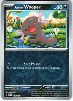 Paldean Wooper - 126/197 Pokemon SV03: Obsidian Flames Reverse Holo Common NM - Image 1
