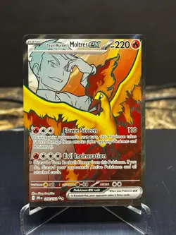 Team Rocket's Moltres ex 208/182 Ultra Rare Pokemon TCG SV10: Destined Rivals NM - Image 1