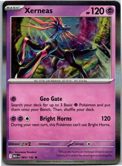 Xerneas - ME01: Mega Evolution 064/132 - Rare - NM Pokemon TCG - Image 1