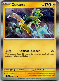 Zeraora - - SV07: Stellar Crown 055/142 - Rare - NM Pokemon TCG - Image 1