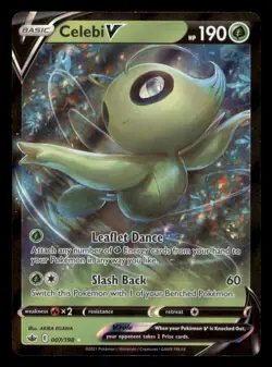 Celebi V 007/198 Holo V Rare Chilling Reign Pokemon TCG NM - Image 1