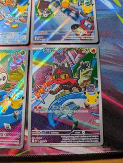 Pokemon 30th Anniversary First Partners Illustration Collection IR Set Of Nine - Image 2