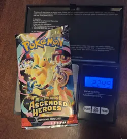Pokemon Very Heavy! (22.49gs!)Ascended Heroes Booster Pack Possible God PackU - Image 1