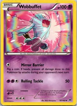 Wobbuffet - XY - BREAKthrough 67/162 - Uncommon - NM Pokemon TCG - Image 1