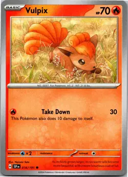Vulpix - SV08: Surging Sparks 016/191 - Common - NM Pokemon TCG - Image 1