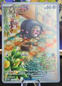 🔥 Pokemon TCG 🌟 Lechonk 209/197 Illustration Rare Holo SV: Obsidian Flames - Image 1