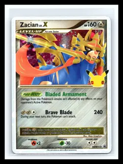 💥 Zacian LV. X SWSH135 Promo SWSH: Sword & Shield Promo Holo Pokemon - Image 1