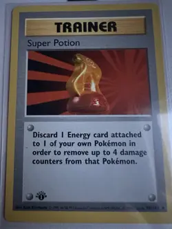 Super Potion Base Set 1st Edition 90/102 WOTC Vintage Pokemon Original 1999 Mint - Image 2