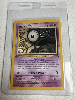 Unown [F] 1st Edition Neo Discovery 48/75 WOTC Vintage Pokemon 2002 - Image 1