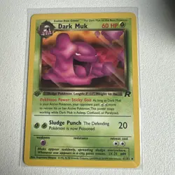 Dark Muk 1st edition Team Rocket 41/82 WOTC vintage Pokemon - Image 1