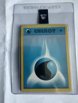 Water Energy 1st Edition Base Set 102/102 WOTC Vintage Pokemon 1999 - Image 1