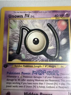 Unown [N] 1st Edition Neo Discovery 50/75 WOTC Vintage Pokemon - Image 2