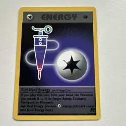 Full Heal Energy 1st Edition Team Rocket WOTC Vintage Pokemon 81/82 - Image 1