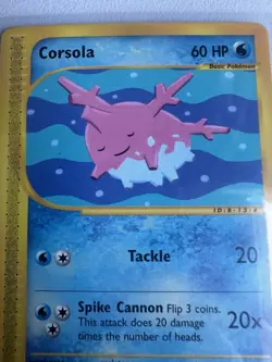Corsola 102/165 Expedition Common WOTC Vintage Pokemon - Image 2