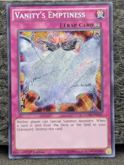 YuGiOh Vanity's Emptiness - LC5D-EN253 - Secret Rare - 1st Edition LP - Image 1