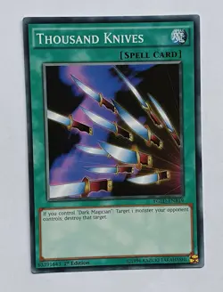 Yugioh YGLD-ENB19 Thousand Knives 1st Edition Mint - Image 1