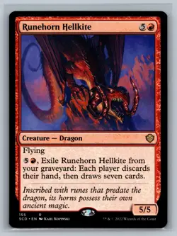 Magic MTG Starter Commander Decks Runehorn Hellkite #155 TCG CCG - Image 1