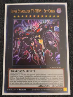 Yugioh Super Starslayer TY-PHON - Sky Crisis AGOV-EN042 Ultra Rare 1st Ed NM - Image 1